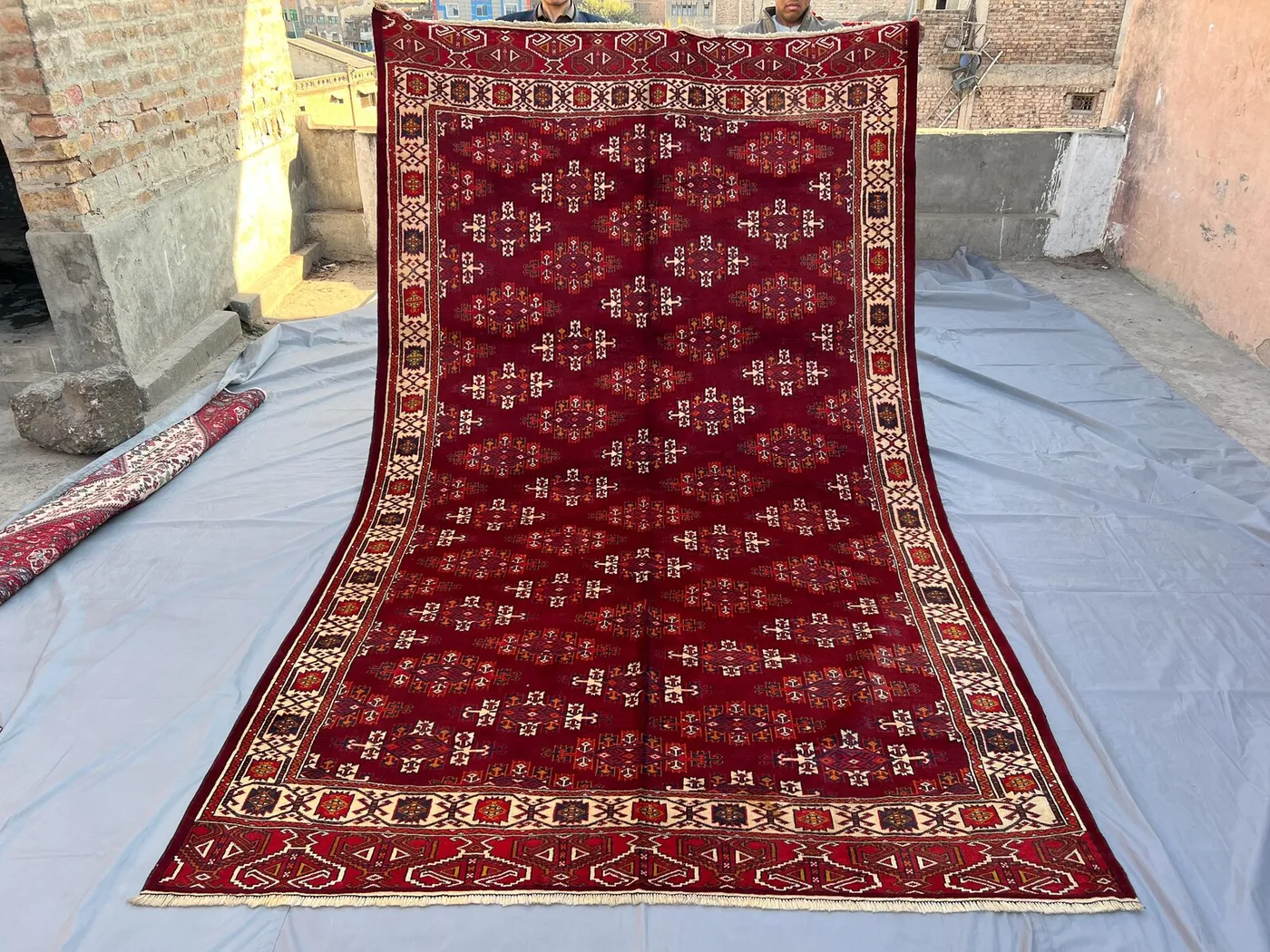 Collectors piece 6.6x11.2 ft Antique Turkmenistan Yomut Tribal Rug, Hand Knotted veg dyes Wool Rug, Oriental Vintage Rug, Living Room Rug