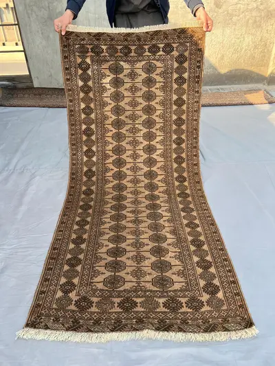 2'10x6'0 ft Antique Turkmen Runner Rug Baluch Mowri Design Handmade Afghan Wool Kitchen Rug Tribal Hallway Rug