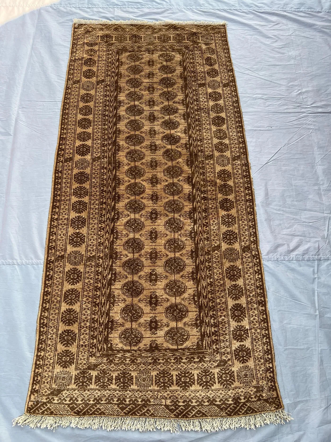 2'10x6'4 ft Antique Turkmen Baluch Runner Rug Tribal Wool Area Rug Hallway Kitchen Rug Baluch Mowri Design Rug, Terracotta Runner Rug