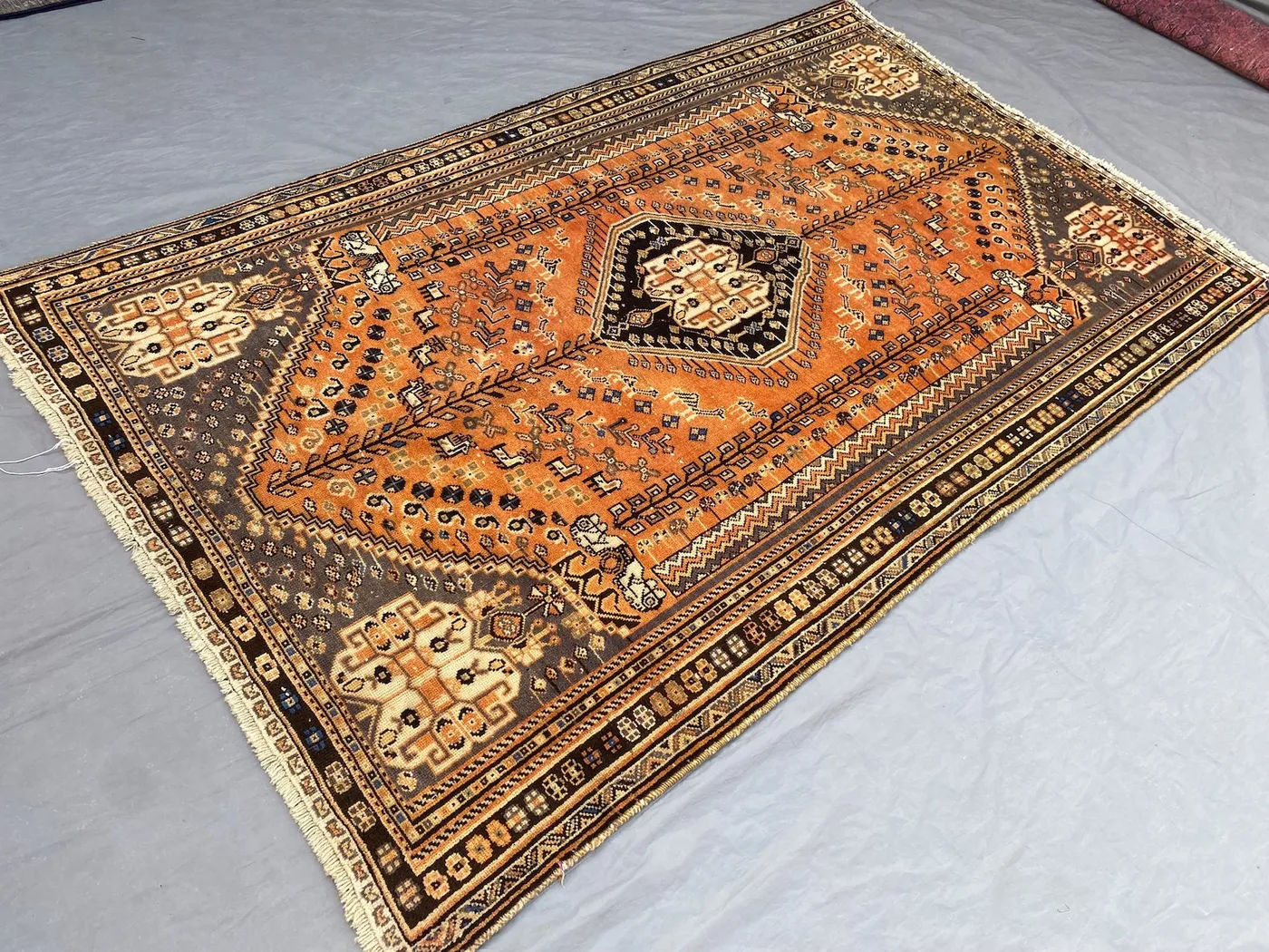 5x8 Vintage Turkish Hand Knotted Rug | Caucasian Medallion Design | Rare Rustic Decor Soft Pile Carpet, Oriental Nomadic Fine Rug, Floor Rug