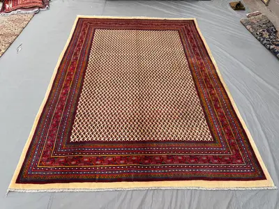 Turkish Hand Knotted Rug 7 x 10 ft | Vintage Soft Pile | One of a Kind | Large Area Rug | Turkish Inspired Cau