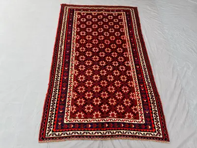 Turkish Hand Knotted Rug 4 x 7 ft | Vintage Soft Pile | One of a Kind | Turkish Inspired Caucasian Design | La