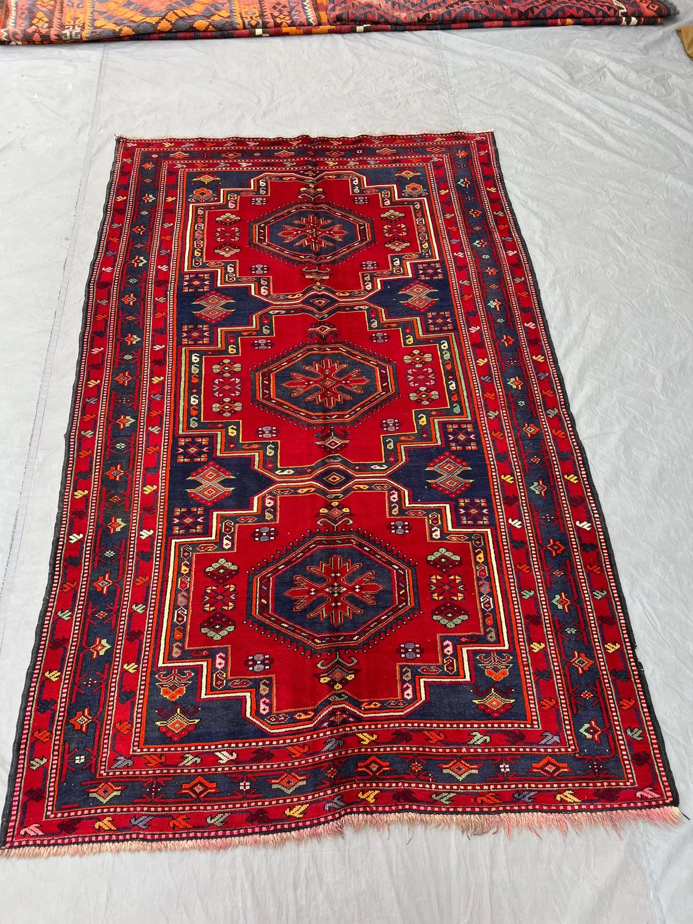 Unique 5 x 8 ft Afghan Hand-Knotted Vintage Soft Pile Balochi Design One-of-a-Kind Boho Home Decor Tribal Wool Area Rug | Living room decor