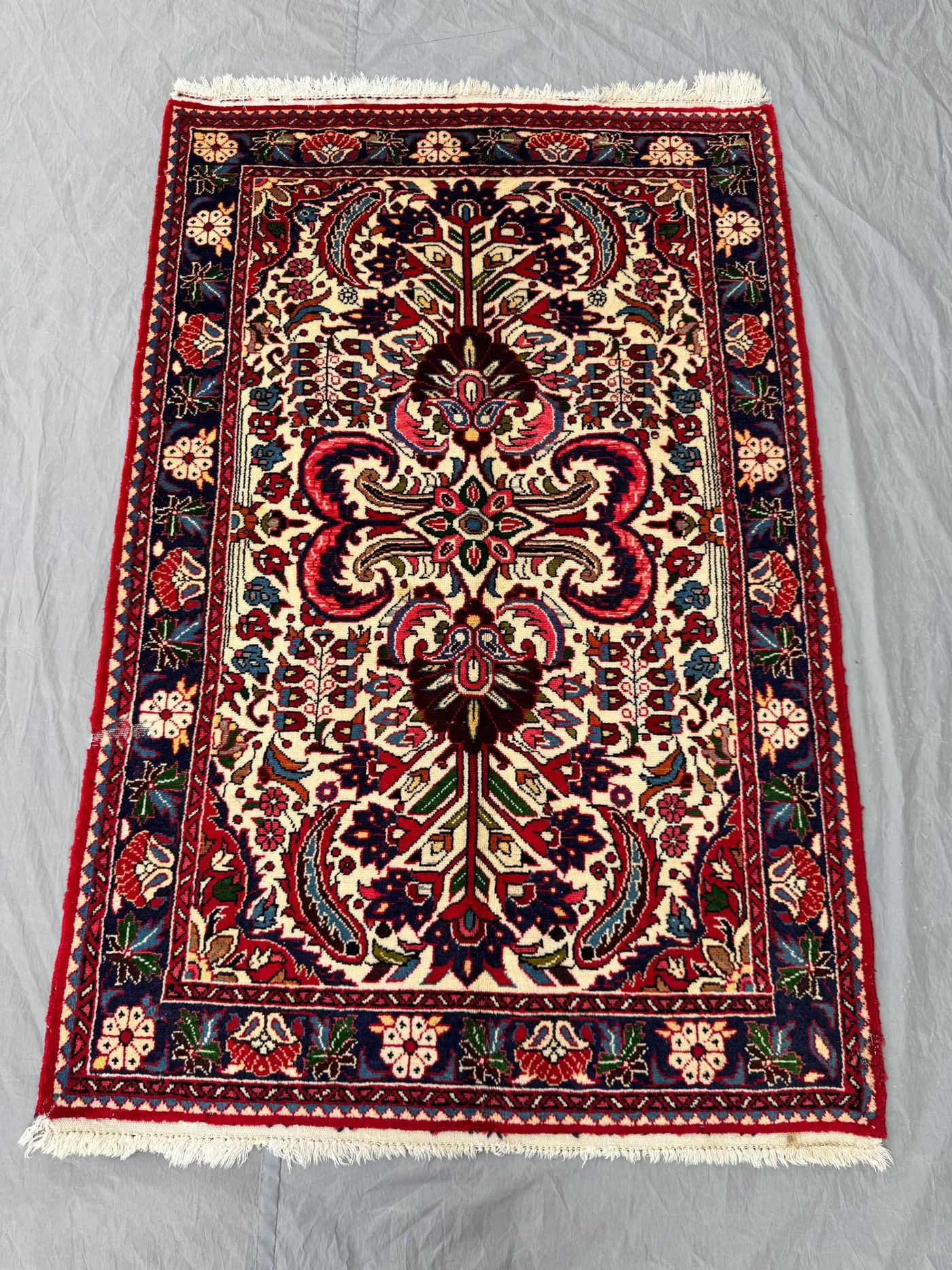 3 x 5 ft Afghan Hand Knotted Vintage Soft Pile Turkish-Inspired Caucasian Design One-of-a-Kind Unique Tribal decor | Bedroom & Kitchen rug
