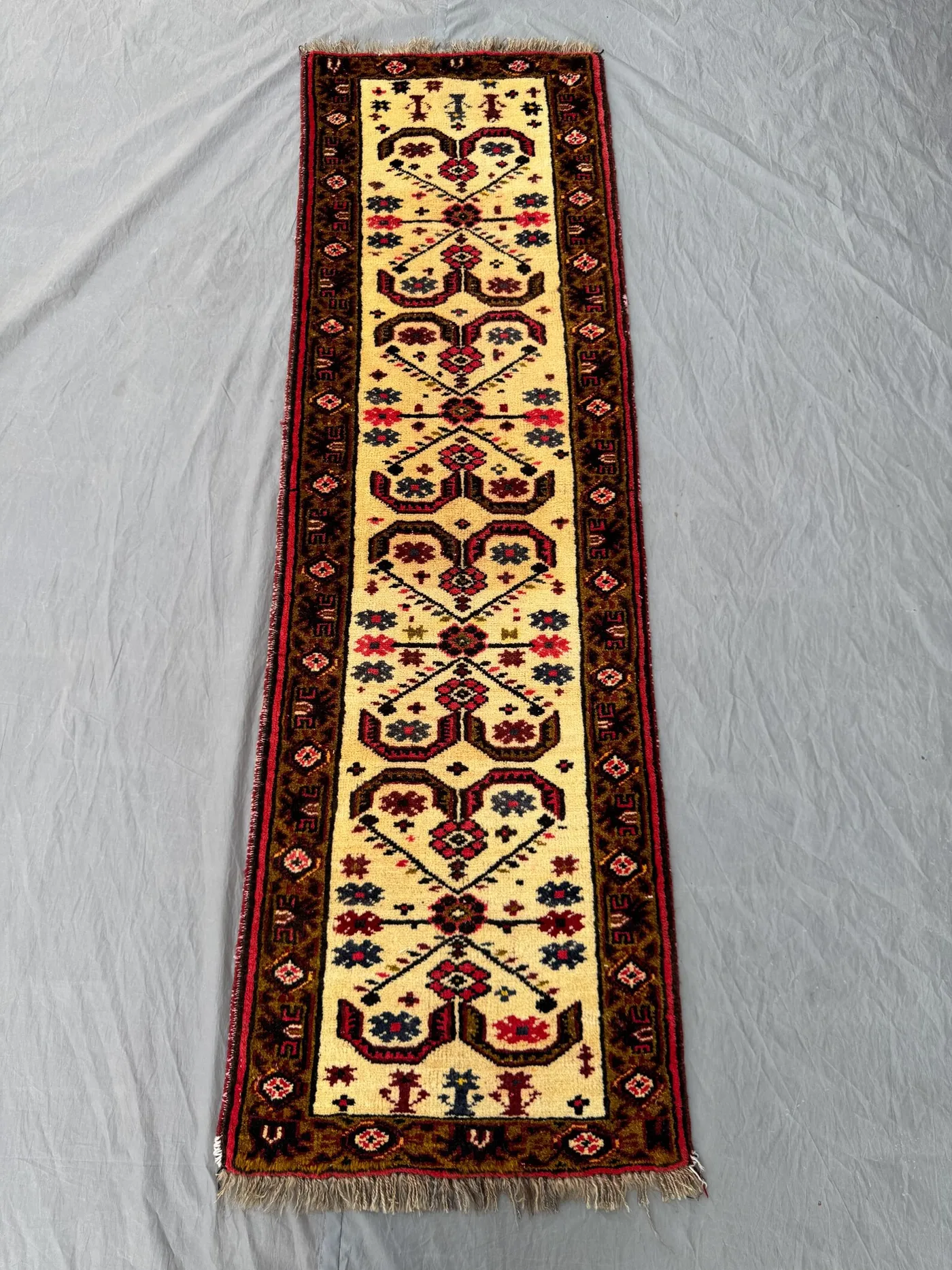1'9 x 5'6 ft Afghan Hand Knotted Vintage Soft Pile Runner Rug, Balochi Design, One-of-a-Kind, Unique Tribal Rug | Entryway & Hallway decor