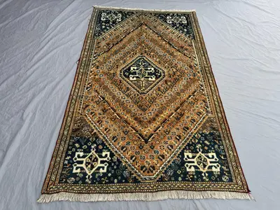 4'6x7'6 ft Turkish Inspired Caucasian Rug, Tribal Wool, Rare Area Rug, Hand-Knotted, Vintage Rug, Wool, Soft, 