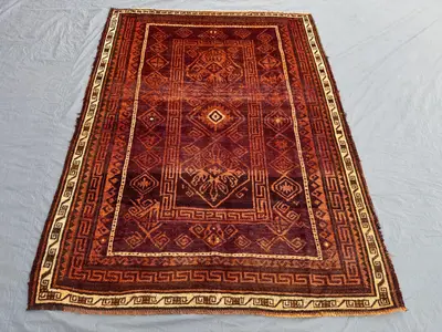 5.3x7 Ft Turkish Hand-Knotted Vintage Soft Pile Rug, Medallion Design, One-of-a-Kind, Boho Home Décor, Unique 