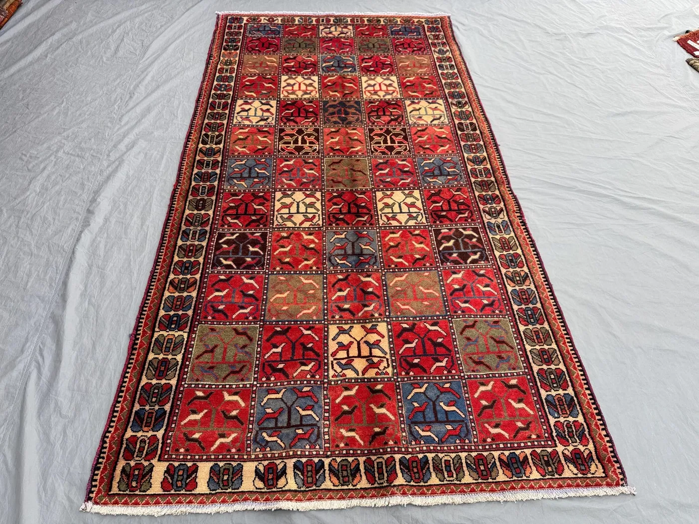 Turkish Inspired Medallion Rug, 4'10x9'3 ft, Hand Knotted, Vintage Collectible Piece, Soft Wool, Traditional Decor, Unique Area Rug
