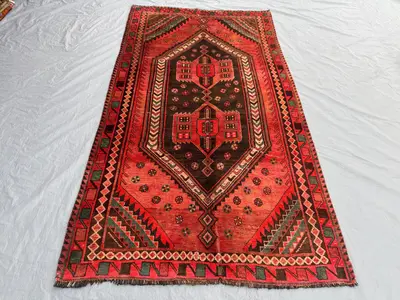 5.1 x 9.2 Ft Turkish Hand-Knotted Vintage Soft Pile Rug, One of a Kind Large Area Rug, Luxury Medallion Design