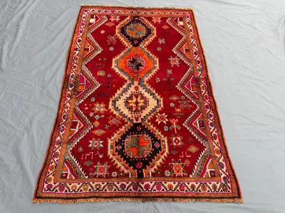 4.5 x 6.10 ft Turkish Hand Knotted Vintage Soft Pile One of a Kind Home Boho Decor Rug Luxury Medallion Design