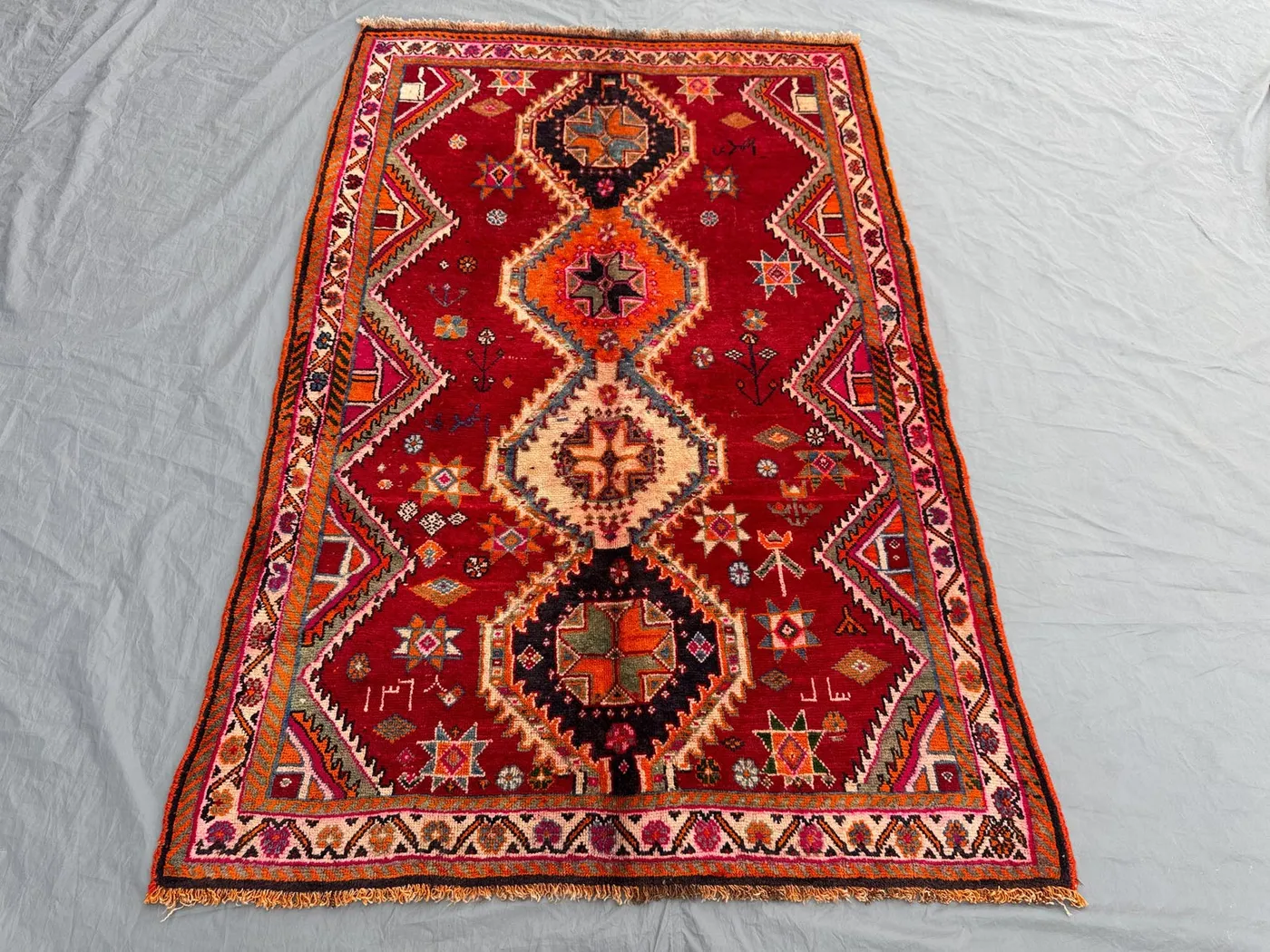 4.5 x 6.10 ft Turkish Hand Knotted Vintage Soft Pile One of a Kind Home Boho Decor Rug Luxury Medallion Design