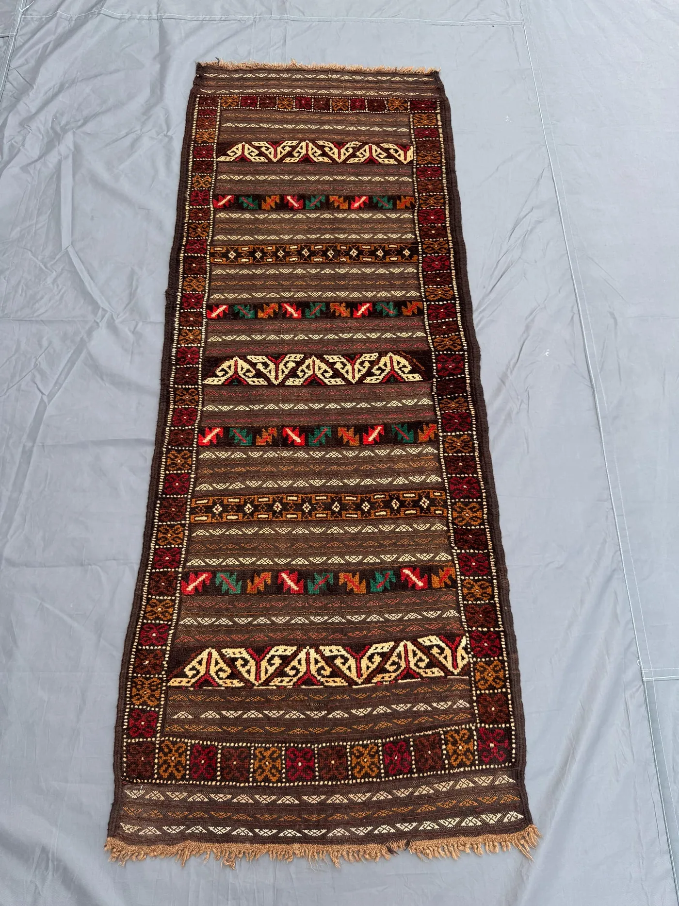 2'3x5'10 ft kilim runner rug, Vintage Afghan Handmade Wool Short Runner rug, Flat weave Antique Tribal Rug, Hallway Runner, Kitchen Carpet