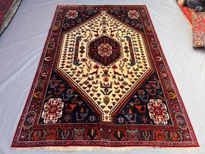 5'4 x 8'3 ft Afghan Hand Knotted Rug Baluchi Tribal Animal Design Vintage Area Rug Living Room Bedroom Dinning