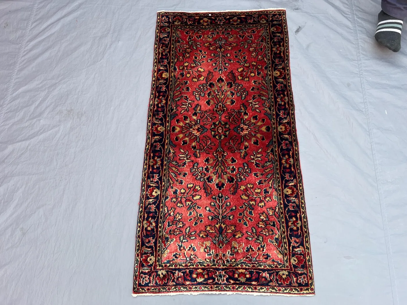 Terracotta 2' x 3'10 Vintage Turkish-Inspired Tribal Medallion Rug, Hand-Knotted, Soft Pile for Living Room, Bedroom, Luxury Home Decor