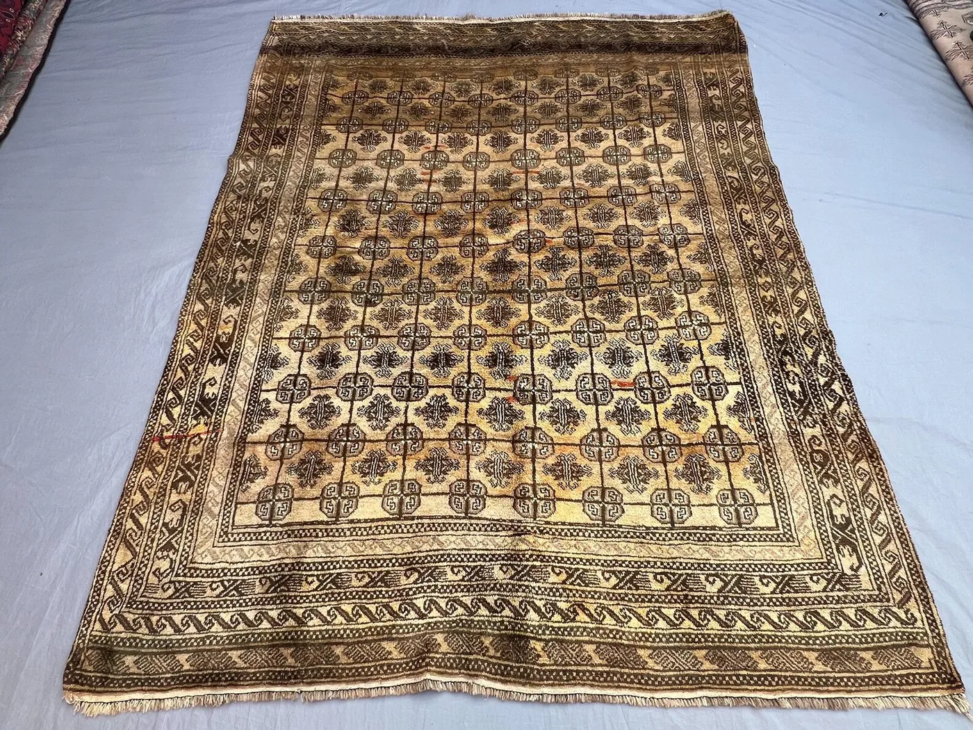 Vintage 5'10x7'4 ft Afghan Baluchi Kilim Flatweave Rug Tribal Geometric Design, Handwoven 100% Wool, Area Rug, Living Room, Dining Room