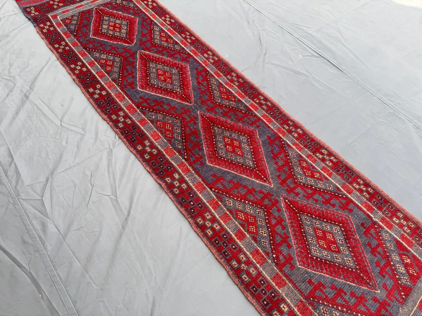 2'1x8'3 ft Runner Rug, Afghan Handmade veg dyes wool Narrow Runner rug, Antique Oriental Runner Rug, Turkmen Tribal Mashwani Rug Hallway Rug