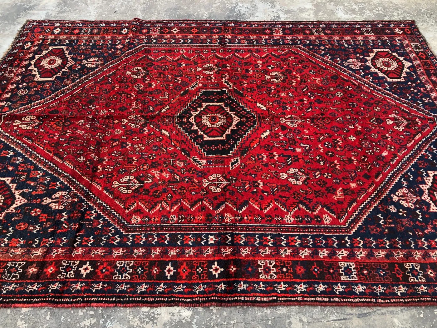 7x10 ft Antique Caucasian Tribal Rug, Turkmen Hand-Knotted Wool Rug, Geometric Pattern, Vintage Afghan Carpet bedroom Rustic Decor rug