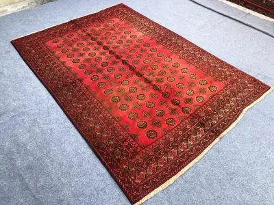 5x8 Ft Antique Handmade Rug / Turkmani Mora gull rug / old vintage rug / Gorgeous handmade rug / Super Area ru
