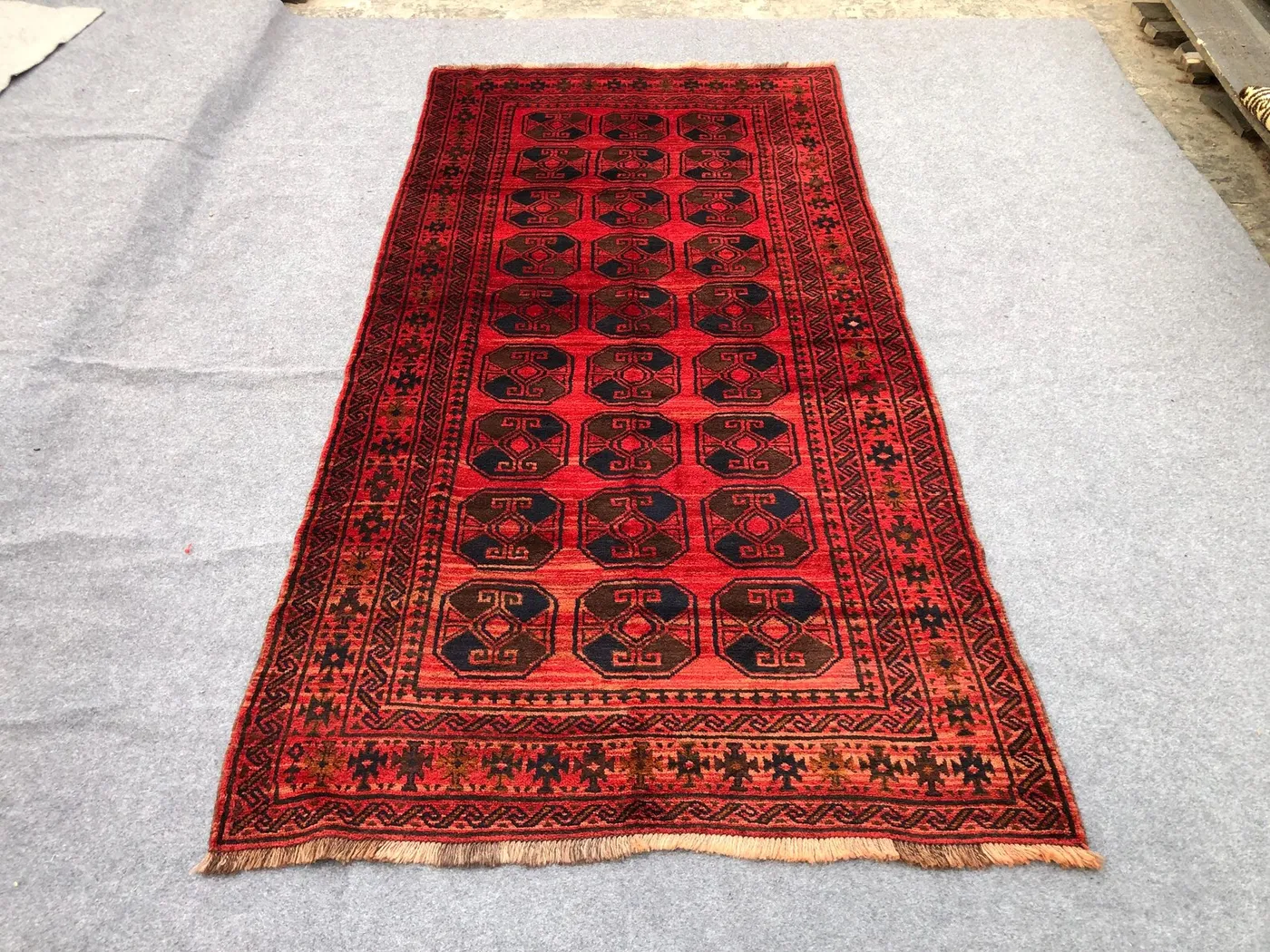 5x9 ft Geometric Antique Rug / Mora gull Design Afghan Baluchi Rug/ Turkmen Handmade Wool Rug/ Bedroom rug/ 139x275 cm Rug