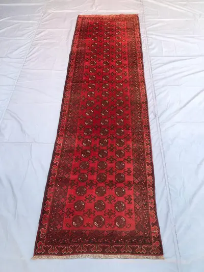 Authentic 3x10 Vintage Runner Rug | Handcrafted, Timeless Woven Pattern | Perfect for Hallways, Entryways, Kit