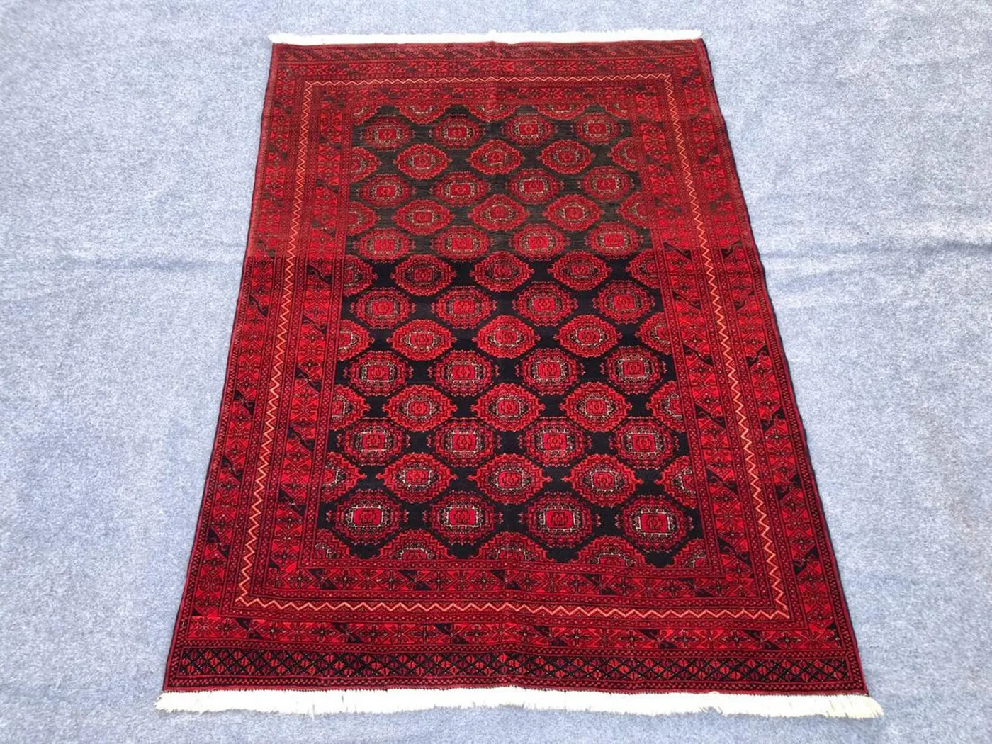 4x6 Bukhara Rug, Vintage Antique Rug, Turkmen Tribal Rug, Afghani Rug,Patno's gull rug, Handmade Wool Rug, Vintage Area Rug, Rug For Bedroom