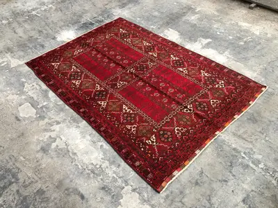 5x7 Ft Antique Handmade Rug / Turkmani Parda rug / old vintage rug / Gorgeous handmade rug / Super Area rug /A