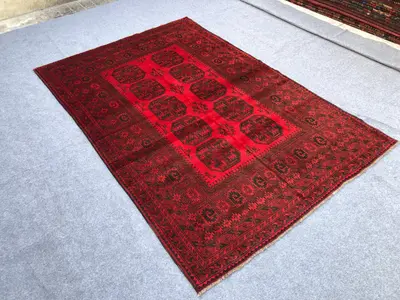 5x8 Ft Antique Handmade Rug / Turkmani Pill Pia rug / old vintage rug / Gorgeous handmade rug / Super Area rug
