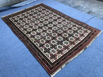 6x9 Taimani Baluch rug / Afghani Handmade rug / Hand knotted wool rug / Afghani vintage rug / Bedroom rug / Of