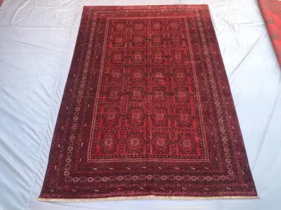 6x9 Afghani Antique Rug/ Afghan Turkmen Rug/ Turkmen Handmade Wool Rug/ Tribal Antique Rug/ Low Pile Distresse