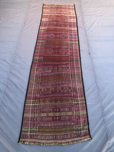 3x11 ft Vintage Runner kilim / Geometric design Afghan Flatweave Kilim Rug/ Turkmen Handmade Wool kilim/ Orien