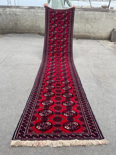 2'5x10'9 ft Antique Baluch Runner Rug, Tribal Afghan Hand-Knotted Vintage Wool Rug, Hallway Narrow Rug, 11ft L