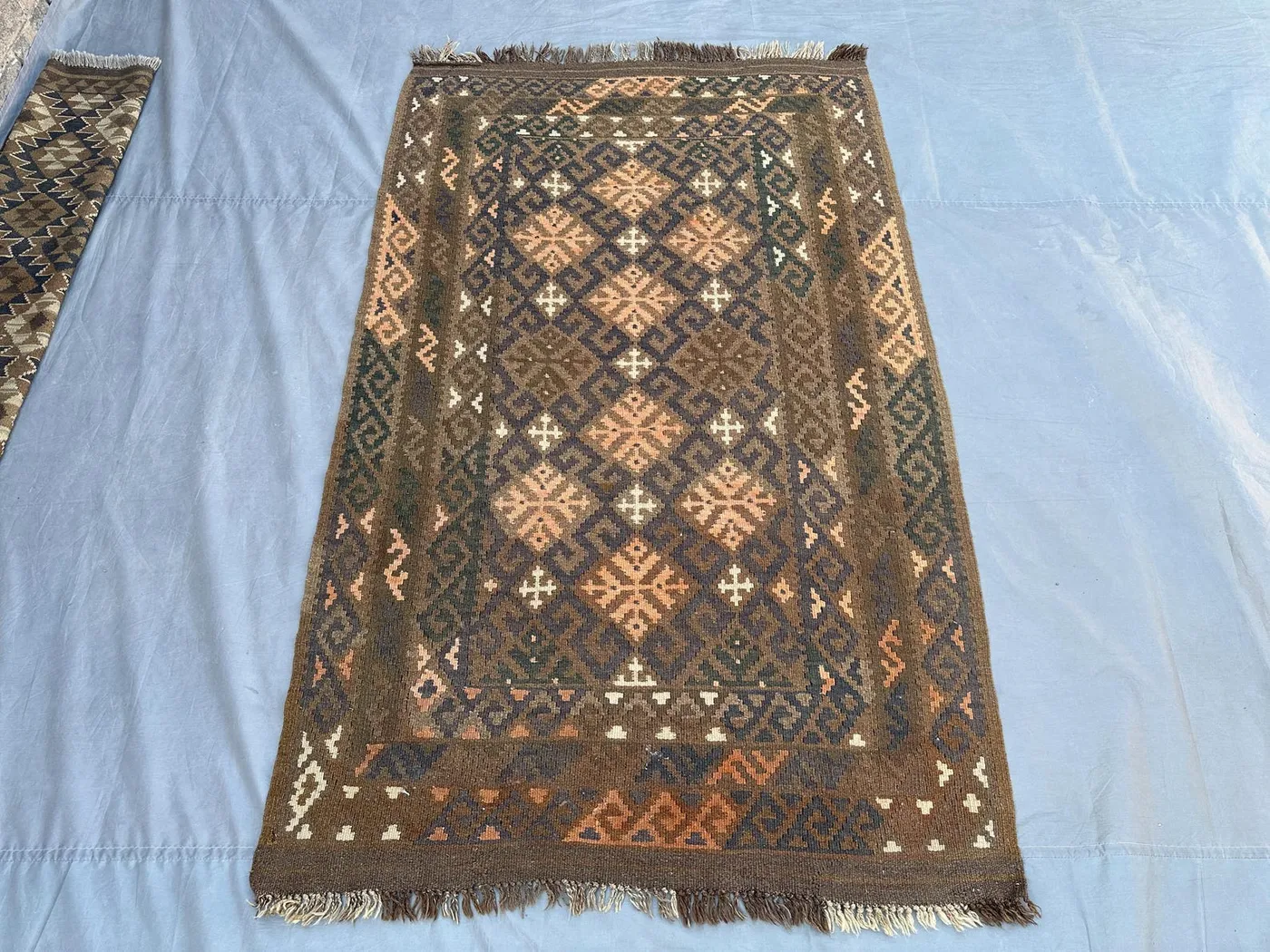 4x7 Handmade Afghan Kilim Rug | Vintage Flat Weave Rug | Tribal Geometric Wool Carpet | Bohemian  Area Rug, Kitchen Rug, Turkish Style Kilim