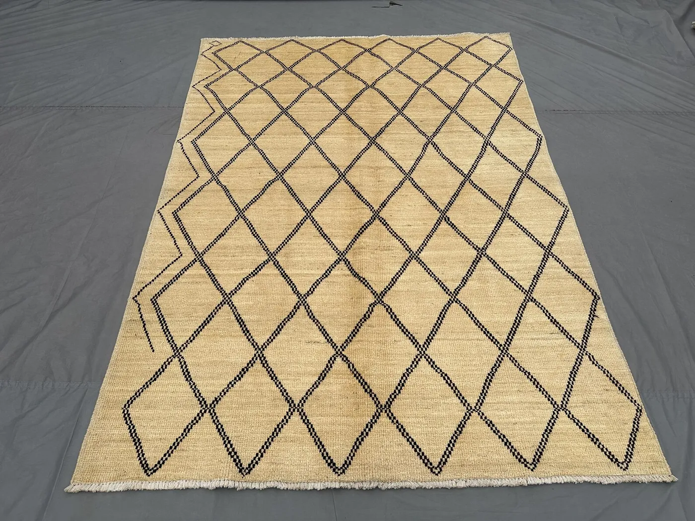 6x8 Vintage Handmade Gabbah Rug | Tribal Moroccan High Pile Wool Rug | Luxury Modern Area Rug | Bedroom & Floor Carpet, Living Room Rug