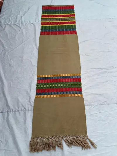 2x7'3 Vintage Afghan Kilim Runner | Handwoven Wool Flat Weave | Tribal Colorful Striped Rug | Narrow Boho Hall