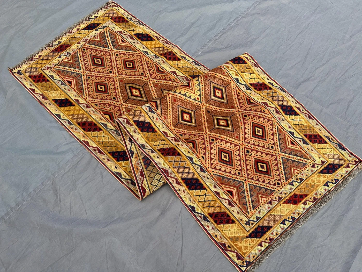 3x7 Handmade Afghan Sumak Runner, Hand Woven Tribal Geometric Rug, Baluch Wool Hallway Carpet, Vintage Runner Rug, High Quality Kitchen Rug