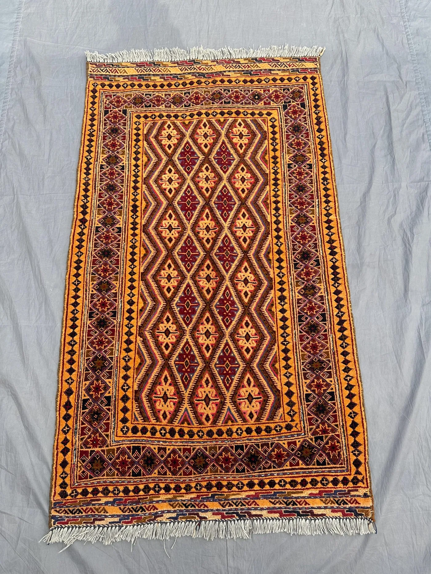 Handwoven Sumak Kilim Rug 3x5 Handmade Wool Tribal Rug, Vintage Geometric Carpet, Bohemian Nomadic Area Rug, handmade Afghan rug Turkish rug
