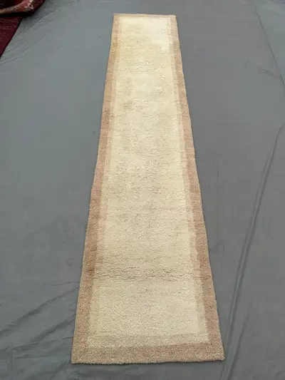 2.5 x 11.3 Afghan Hand Knotted Vintage Runner Rug, Full Soft Pile Balochi Tribal Design, Rare Long Hallway rug