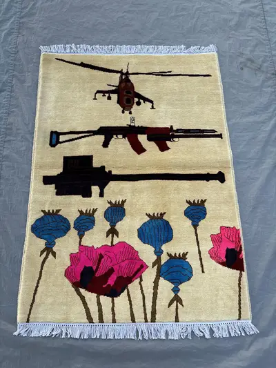 3 x 5 ft Afghan Hand Knotted Vintage Soft Pile Rug Unique Boho Decor Handcrafted Pictorial Design Luxury Home 